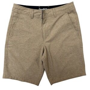 Goodfellow Mens‎ Size 28 Rotary Hybrid Swim Shorts Roasted Almond 9" Inseam